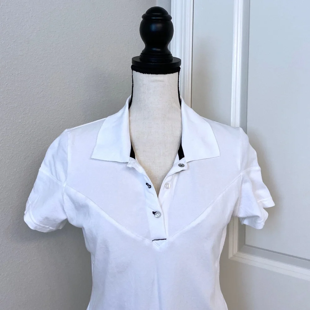 NIKE White Short Sleeve Polo T - Shirt